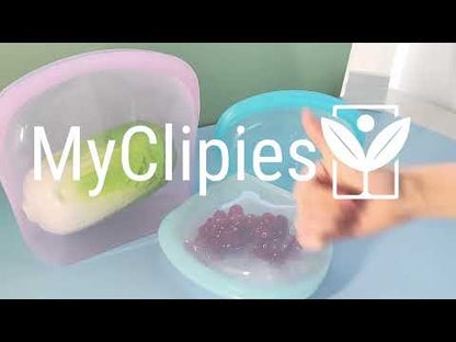 MyClipies Spülmaschinenfeste, auslaufsichere Silikonbehälter für jeden Zweck